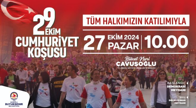 Denizli’de Cumhuriyet Koşusu heyecanı 