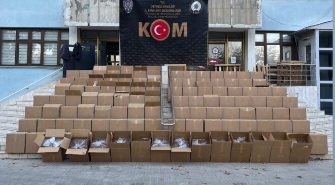 Denizli’de 2.4 Ton Kaçak Tütün Ele Geçirildi