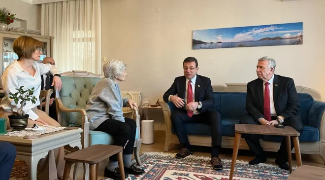 Mansur Yavaş ve Ekrem İmamoğlu’ndan Gönül Özdağ’a ziyaret