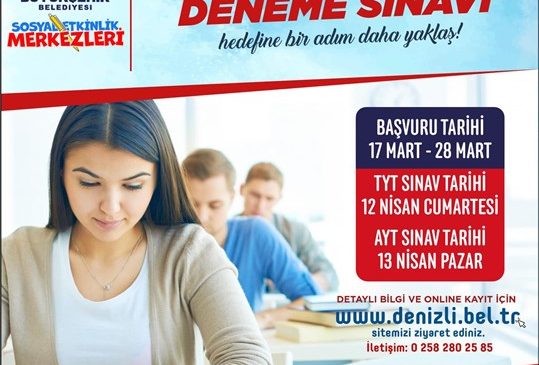 Denizli Büyükşehir’den il genelinde TYT ve AYT deneme sınavı